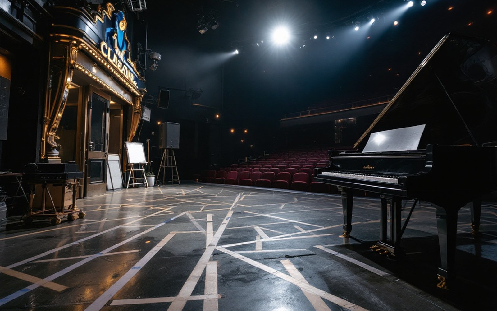A stage in tech, before an audience
