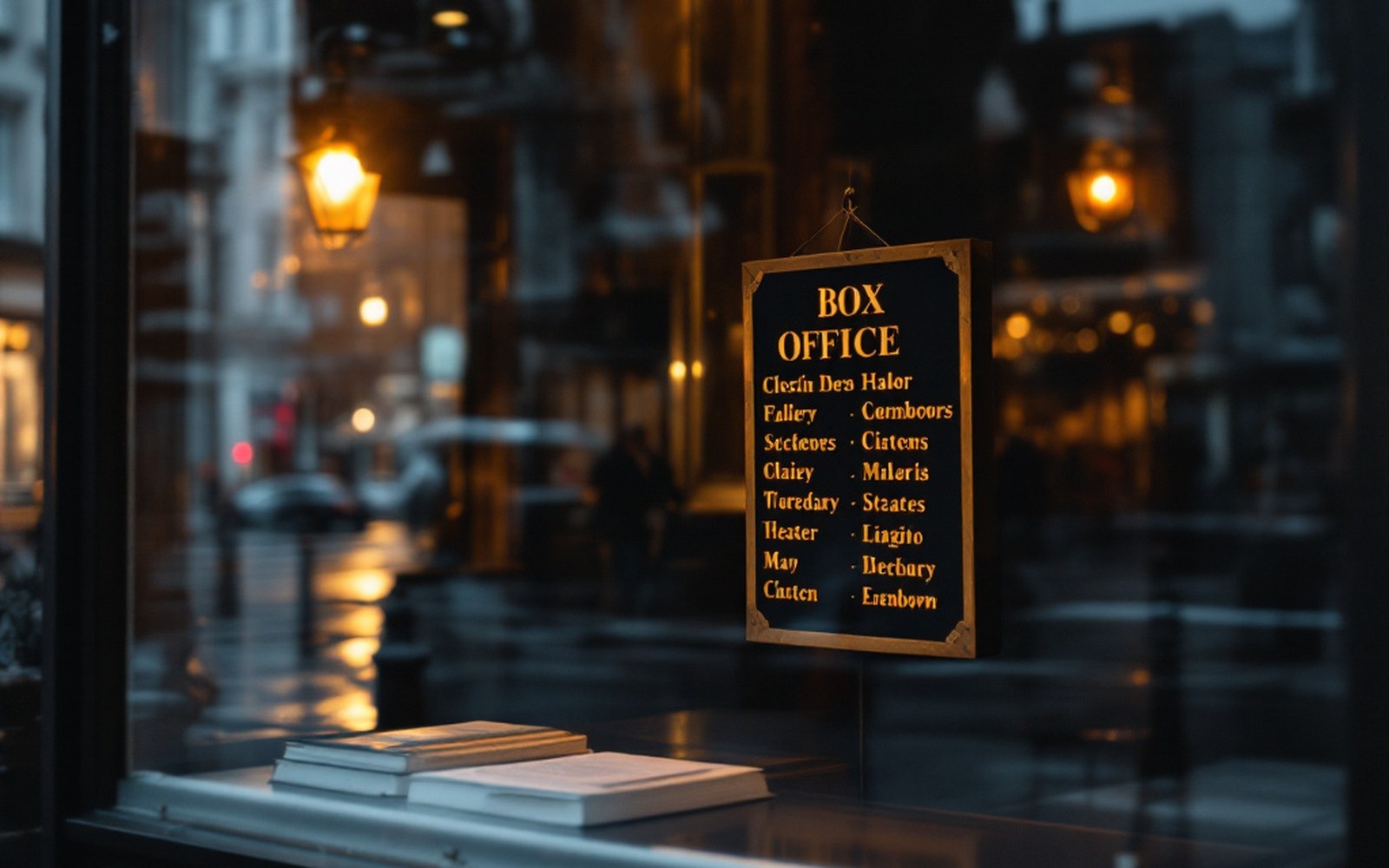 A box-office board